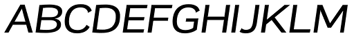 Remora Corp W3 Medium Italic font specimen