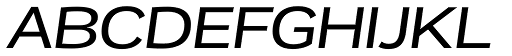 Remora Corp W4 Medium Italic font specimen