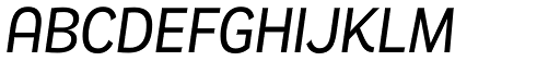 Remora Sans W1 Medium Italic font specimen