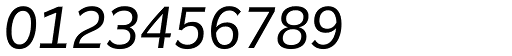 Remora Sans W2 Medium Italic character specimen 5