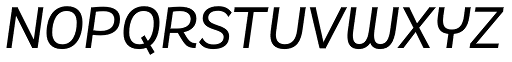 Remora Sans W2 Medium Italic character specimen 2