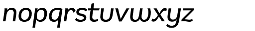Remora Sans W2 Medium Italic character specimen 4