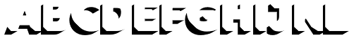 Rig Shaded Bold Shadow font specimen