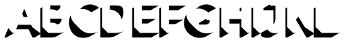 Rig Shaded Light Shadow font specimen