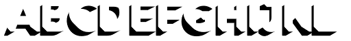 Rig Shaded Medium Shadow font specimen