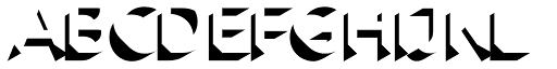 Rig Shaded Zero Shadow font specimen