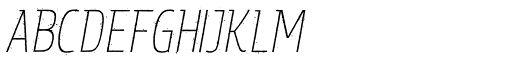 Rockeby Semi Serif Rough Light Italic font specimen