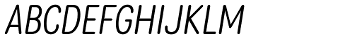 Rolade Italic Light font specimen