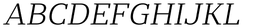 Rolleston Title Light Italic font specimen