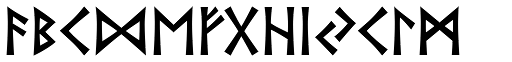 Runik Futhark font specimen