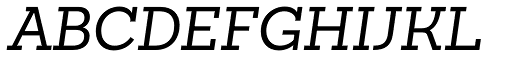 Sanchez Slab Italic font specimen