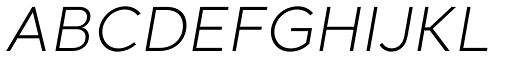 Santral Light Italic font specimen