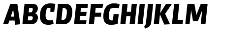 Sarre Testversion ExtraBold Italic font specimen