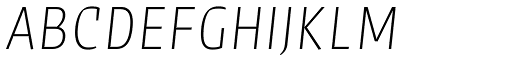 Sarre Testversion Thin Italic font specimen
