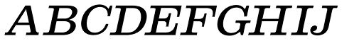Shenandoah Clarendon Light Italic font specimen
