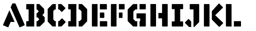 Silex Stencil Basic font specimen