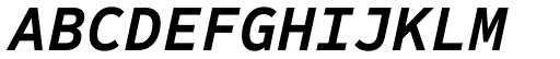 Sometype Mono Bold Italic font specimen
