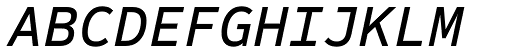 Sometype Mono Medium Italic font specimen