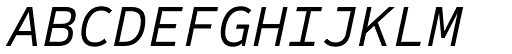 Sometype Mono Regular Italic font specimen