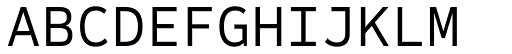 Sometype Mono Regular font specimen