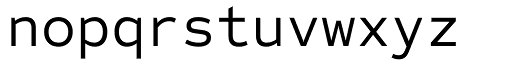Sometype Mono Regular character specimen 4