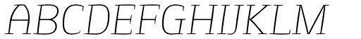 Springsteel Serif Thin Italic font specimen