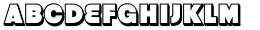Strenuous Three D font specimen