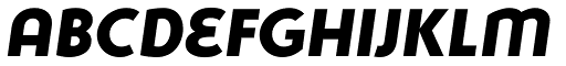 Studio Gothic ExtraBold Italic font specimen