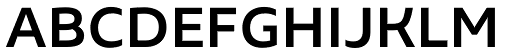 Sua Medium font specimen
