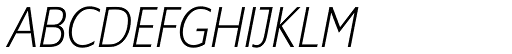 Supra Condensed ExtraLight Italic font specimen