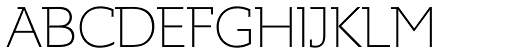 Supra DemiSerif Thin font specimen