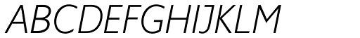 Supra Mezzo ExtraLight Italic font specimen