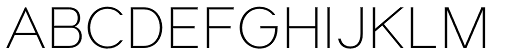 Suprema Thin font specimen