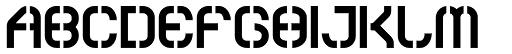 Sylar Stencil font specimen