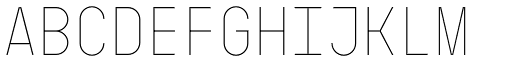 Technik Mono 50 font specimen