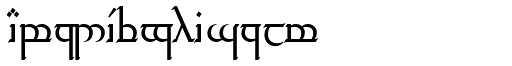Tengwar Transliteral Regular font specimen