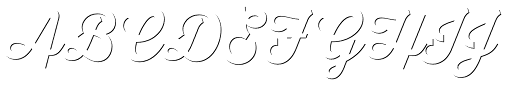Thirsty Script Shadow Bold font specimen