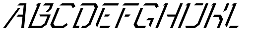 Toxic Light Italic font specimen