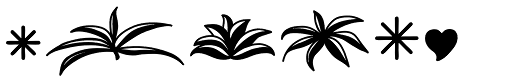 Tropen Extras font specimen