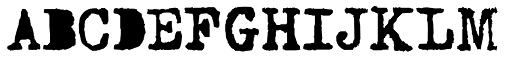 Typewriter 1950 Tech Mono Black DEMO font specimen