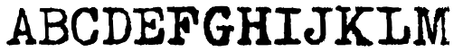 Typewriter 1950 Tech Mono Reg DEMO font specimen