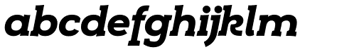 Umba Slab Alt Bold Italic character specimen 3