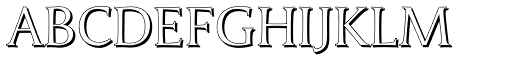 Umerica Shadow Regular font specimen