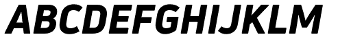 Uni Neue Heavy Italic font specimen