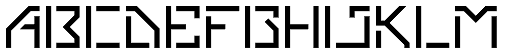 VanBerger Stencil font specimen