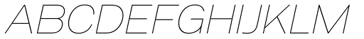 Vedo Thin Italic font specimen