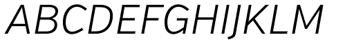 Verb Light Italic font specimen