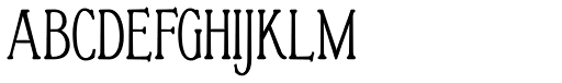 Vertrina Condensed Bold font specimen