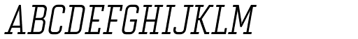 Vin Slab Pro Light Italic font specimen