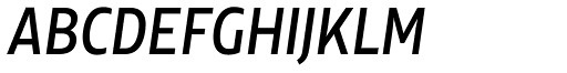 XXII Centar Regular Cnd Italic font specimen